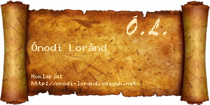 Ónodi Loránd névjegykártya